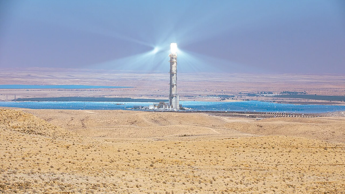 Ashalim Solar Thermal Power Station Tower in the Negev