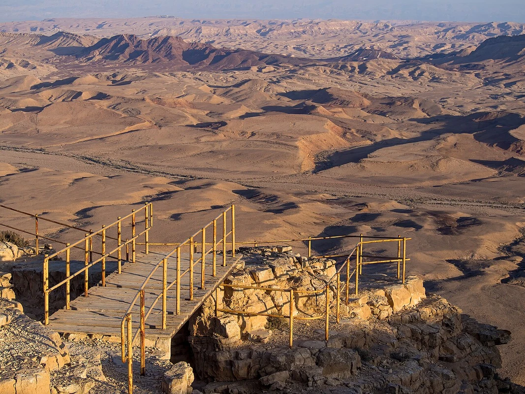 Makhtesh Ramon desert crater vista in Israel
