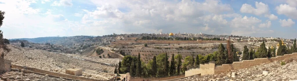 Jerusalem panoramic view from Mount of Olives